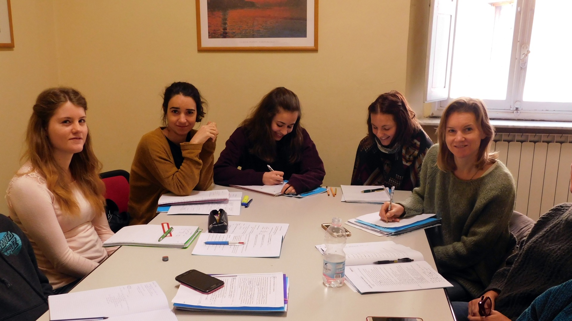 Language students at Parola school in Florence