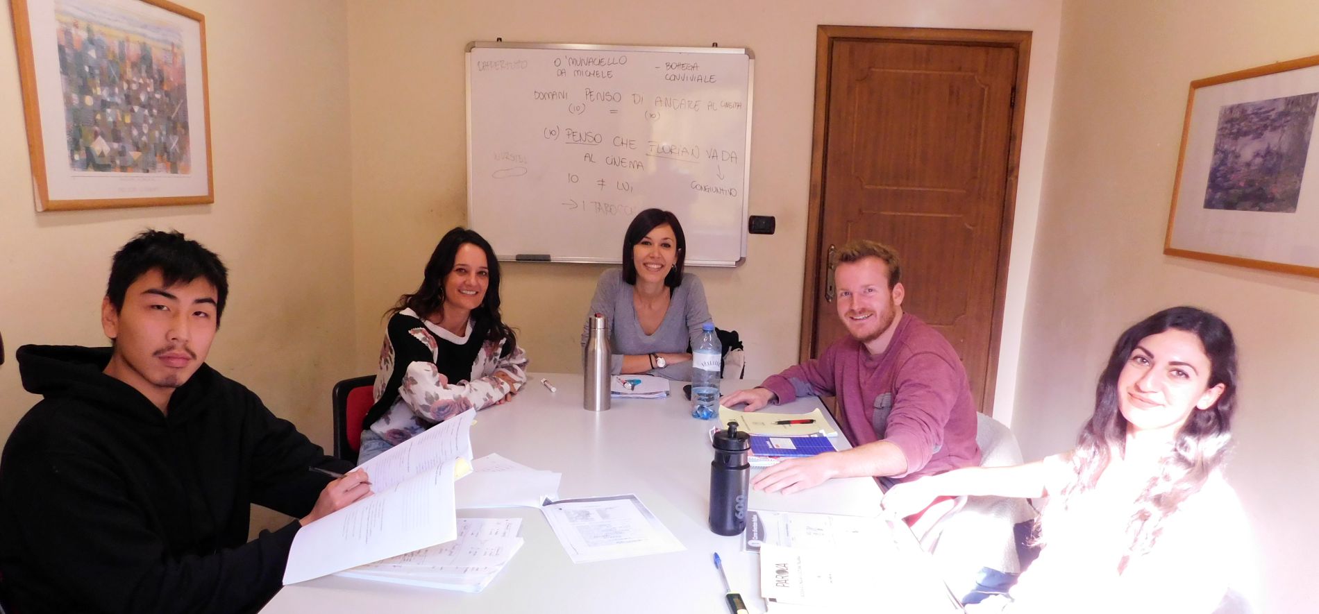 Students at Parola Italian language school