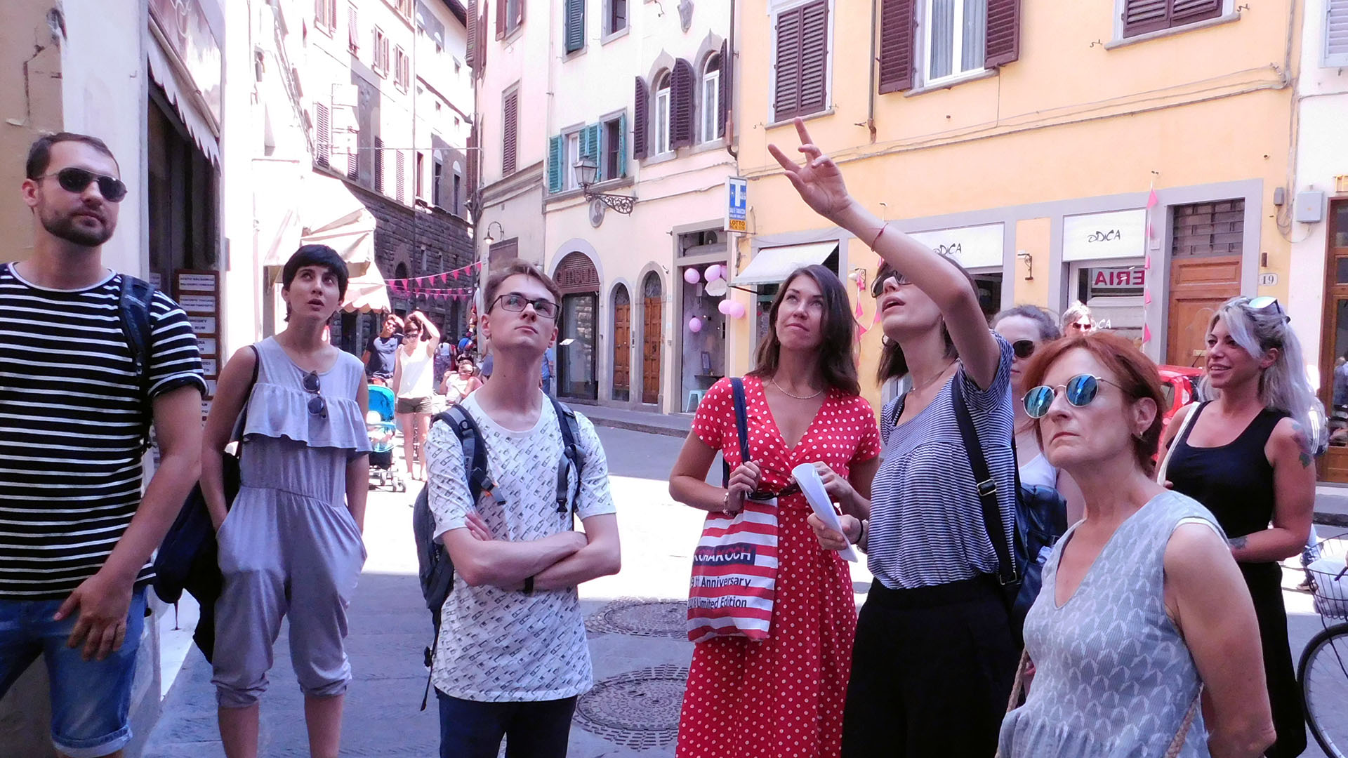 Free time activity in Florence with Parola school students