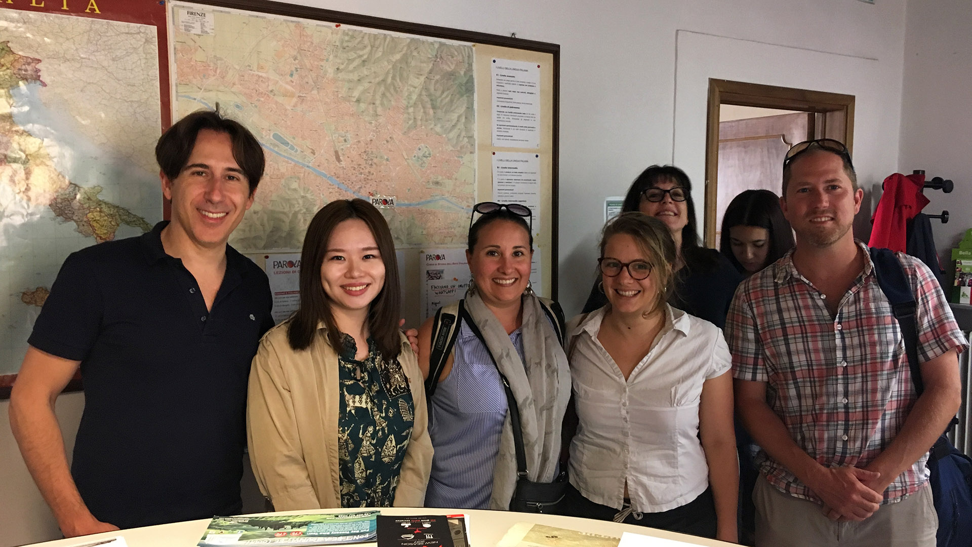 Students of Italian language at Parola school in Florence