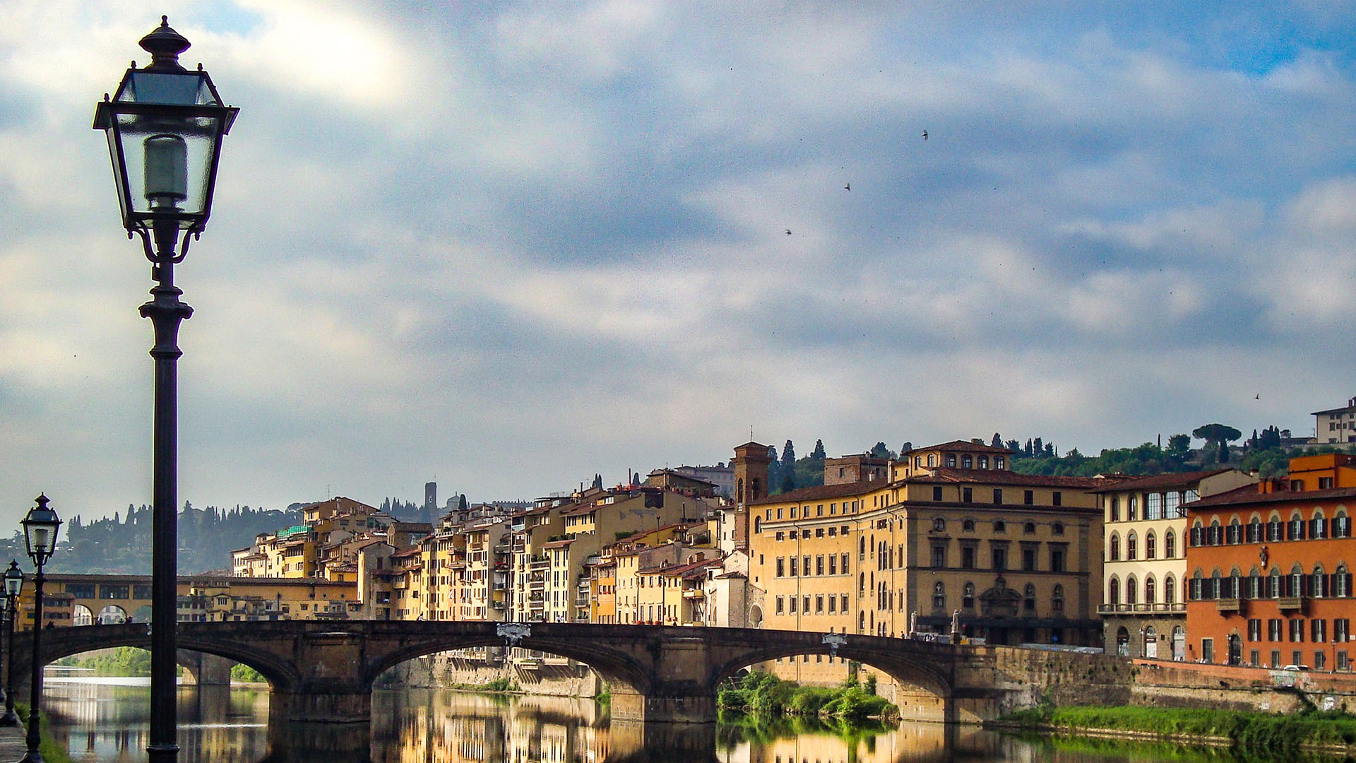 View of Florence in proximity of Ponte Alle Grazie